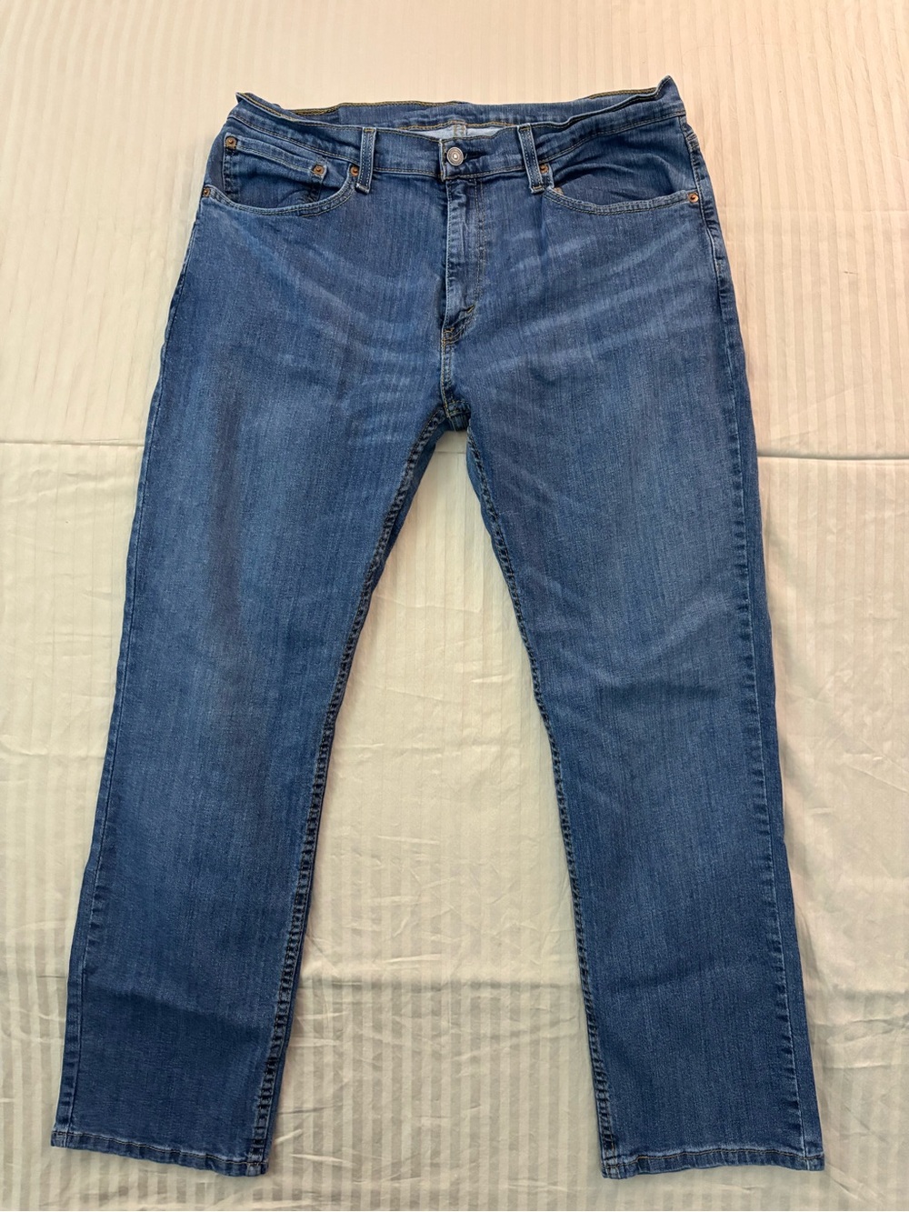 Levi's 559 Jeans Mens 36x30 Reg Fit Straight Leg Red Tab Blue Light Wash Stretch